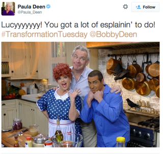 Illustration for article titled Paula Deen refries her racism scandal with heaping helping of brownface